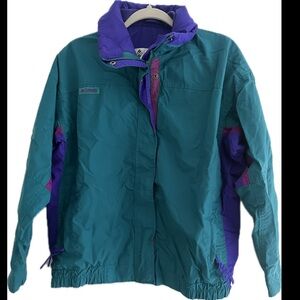 Columbia Turquoise and Violet Ski Jacket